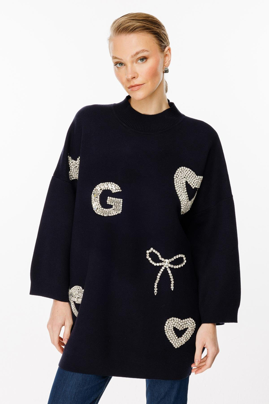 Ghisa Triko Tunik LACİVERT
