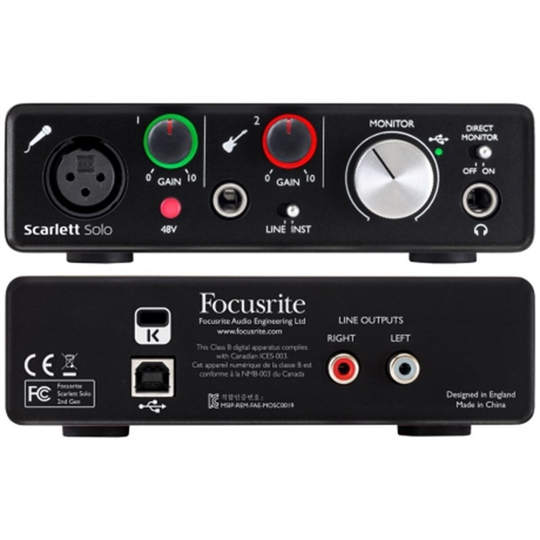 Focusrite Scarlett Solo Studio Pack Stüdyo Ses Kayıt Seti