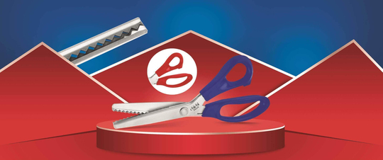 Chichi Plastik Saplı Sürfile Zikzak Makas 9-1/4 İnç 23.3cm / A-85