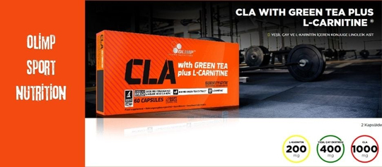 cla with green tea plus l carnitine olimp Olimp CLA + L-Carnitine 60 Kapsül