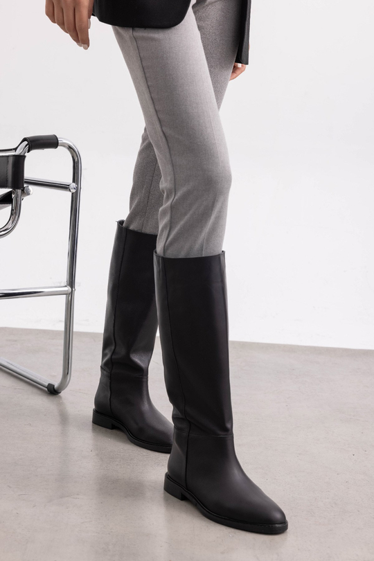AWAY SİYAH DERİ ÇİZME SİYAH