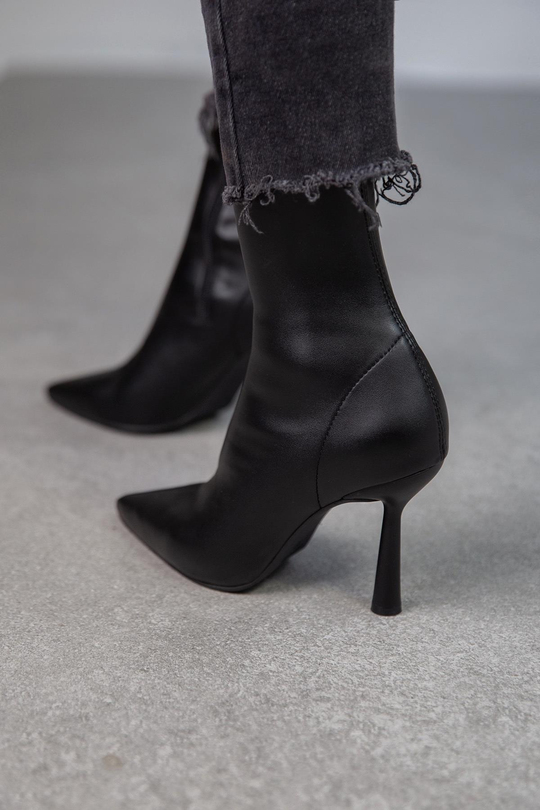 FALL STREÇ SİYAH DERİ BOT SİYAH