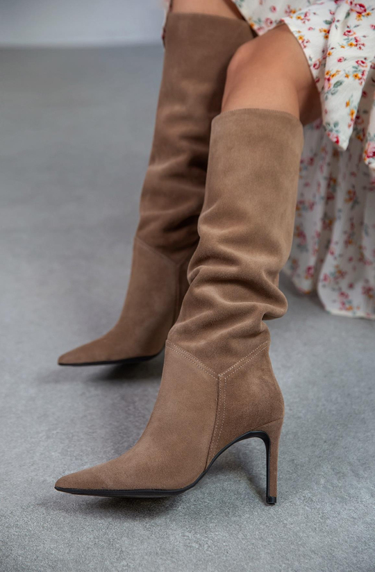 KİSS AÇIK KAHVE SÜET ÇİZME KAHVE