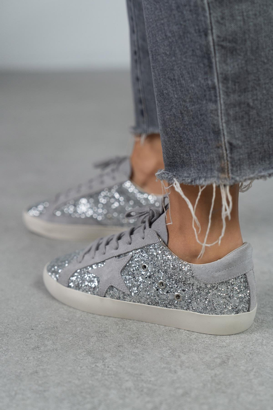 STAR GRİ SİMLİ SNEAKER GRİ