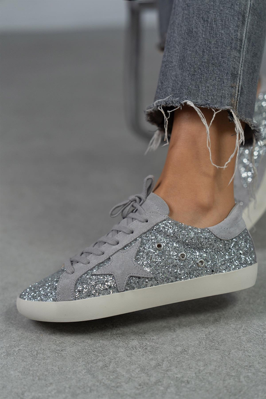STAR GRİ SİMLİ SNEAKER GRİ