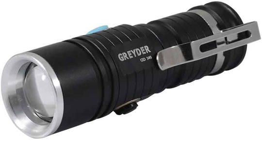 Greyder GD-340 Şarjlı-Flaşör-Zoom'lu Ledli El Feneri
