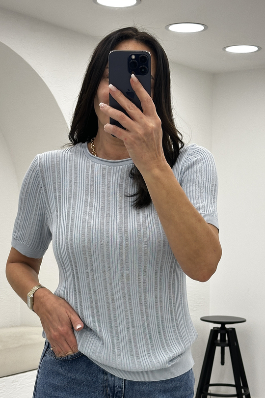 Bebe Mavisi Ajurlu Triko 3726