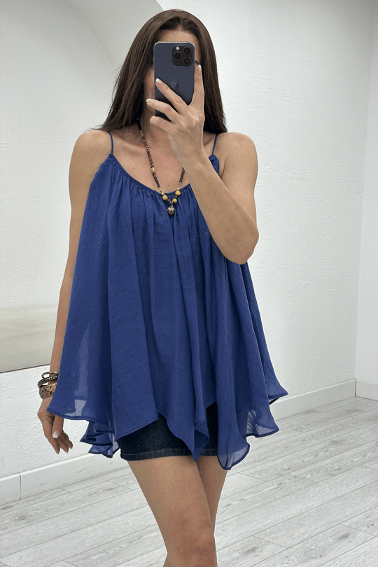 Lacivert Askılı Bluz 5090