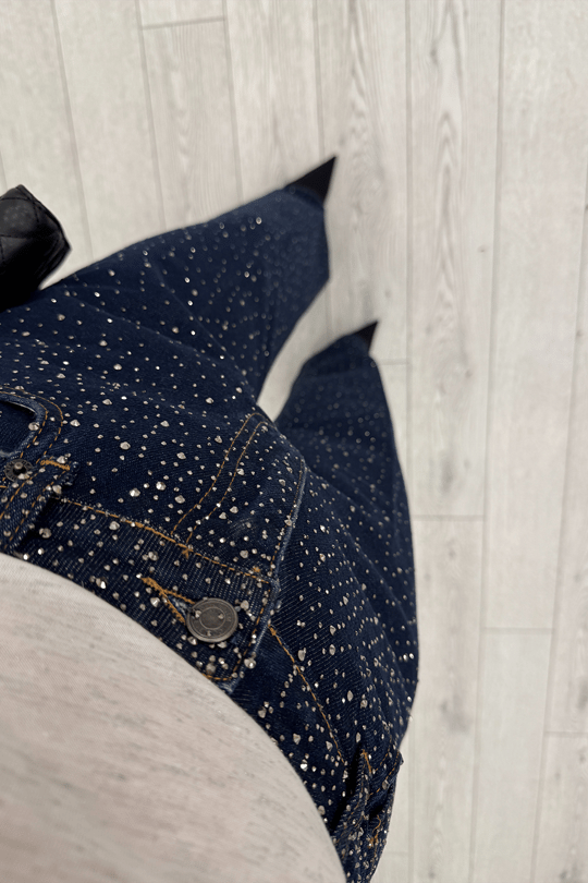 Lacivert Taşlı Jean Pantolon 3494