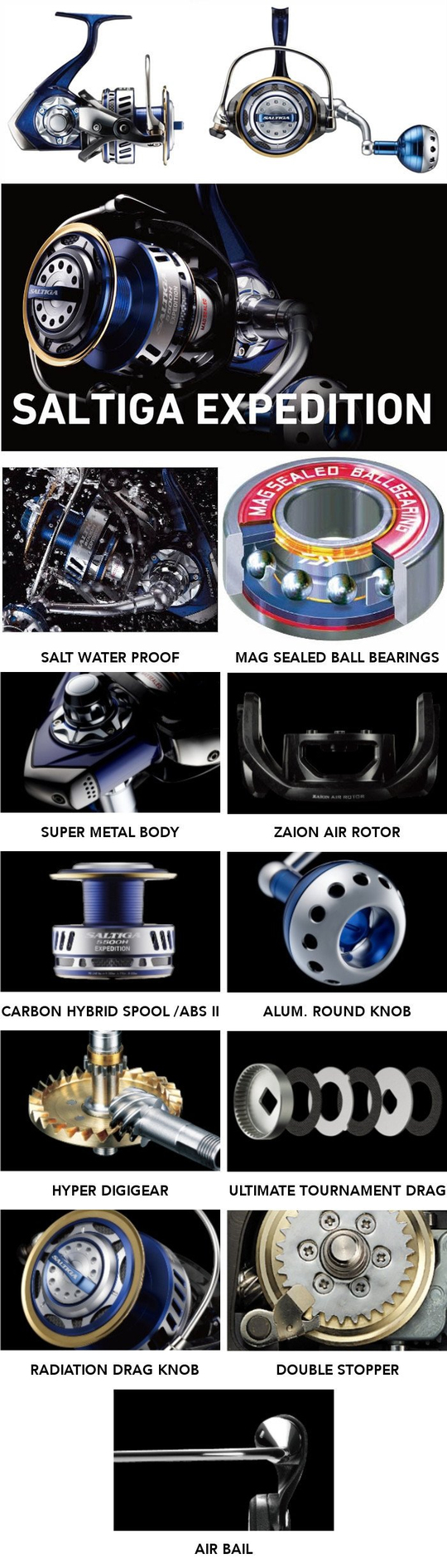 Daiwa　SALTIGA5500H EXPEDITION DAIWA 14 Saltiga Expedition 5500H-EXP Reels buy at Fishingshop.kiwi