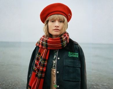 lulusale ganni ガー二 コート メゾンドリーファ パープル Barbour x Ganni Koleksiyonu