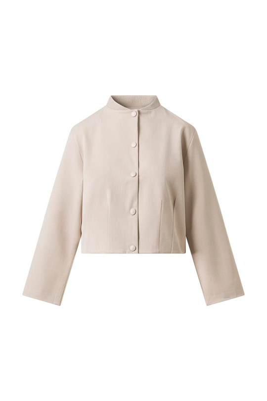 Bej Pile Detay Çıtçıtlı Ceket BEJ