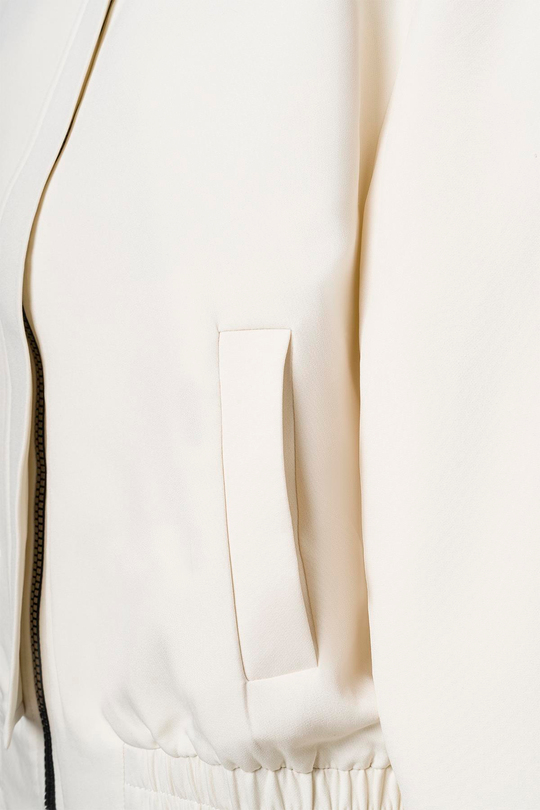 Ekru Vatkalı Kısa Bomber Ceket EKRU