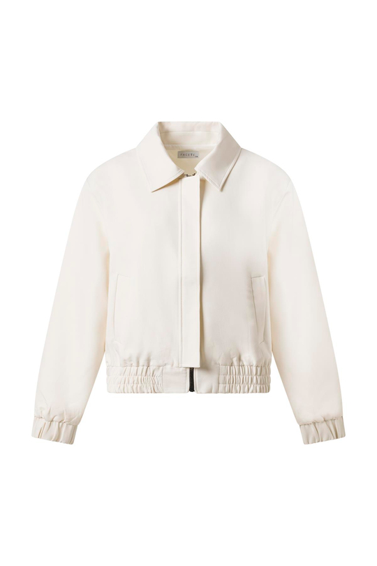 Ekru Vatkalı Kısa Bomber Ceket EKRU