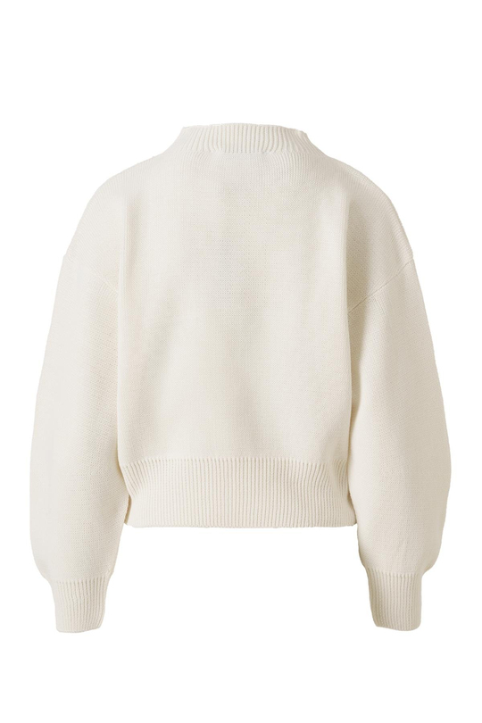 Kalın Triko Kazak Beyaz