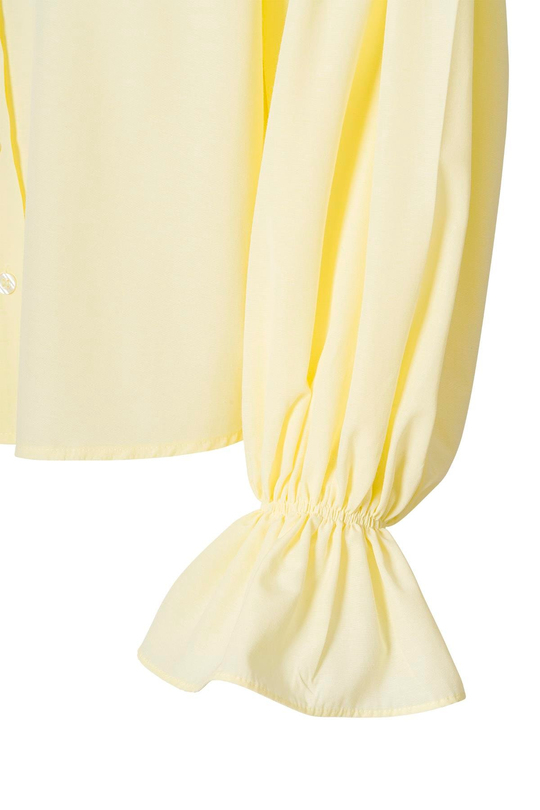 Kolu Volanlı Gömlek Sarı