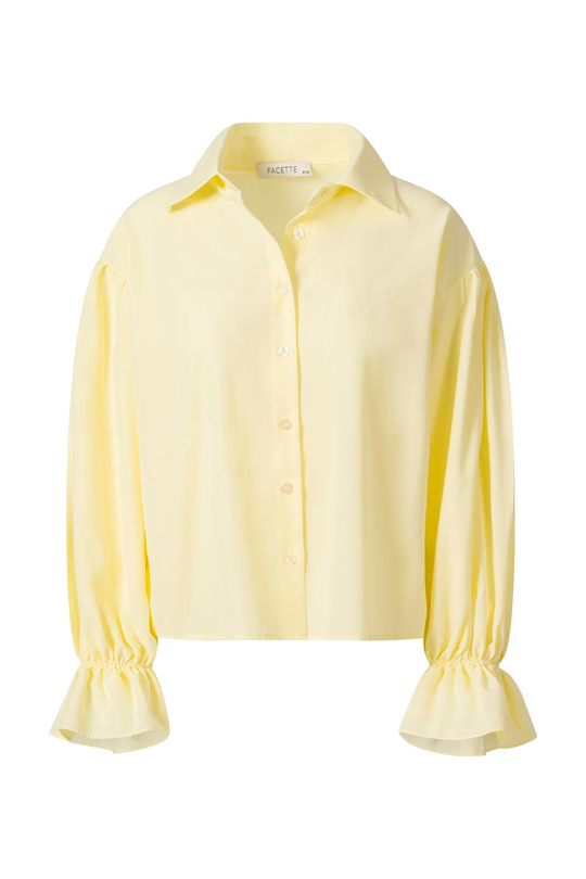 Kolu Volanlı Gömlek Sarı
