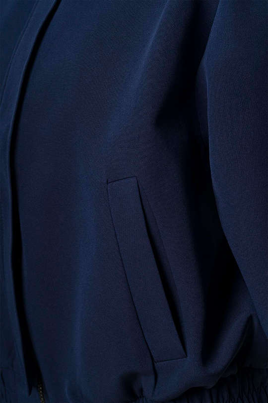 Lacivert Vatkalı Kısa Bomber Ceket LACİVERT