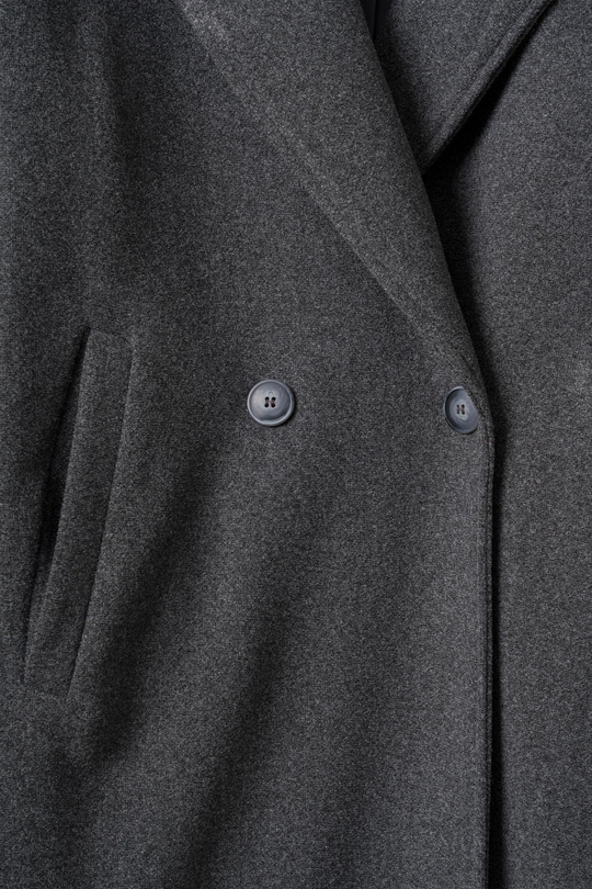 Linea Apoletli Uzun Kaşe Kaban Antrasit