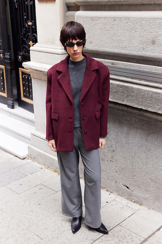 Nora Kaşe Blazer Mürdüm