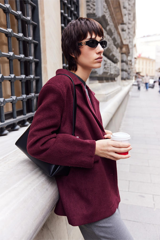 Nora Kaşe Blazer Mürdüm