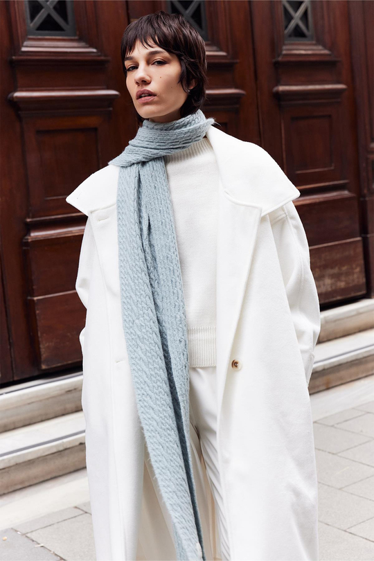 Saç Örgü Atkı Mint