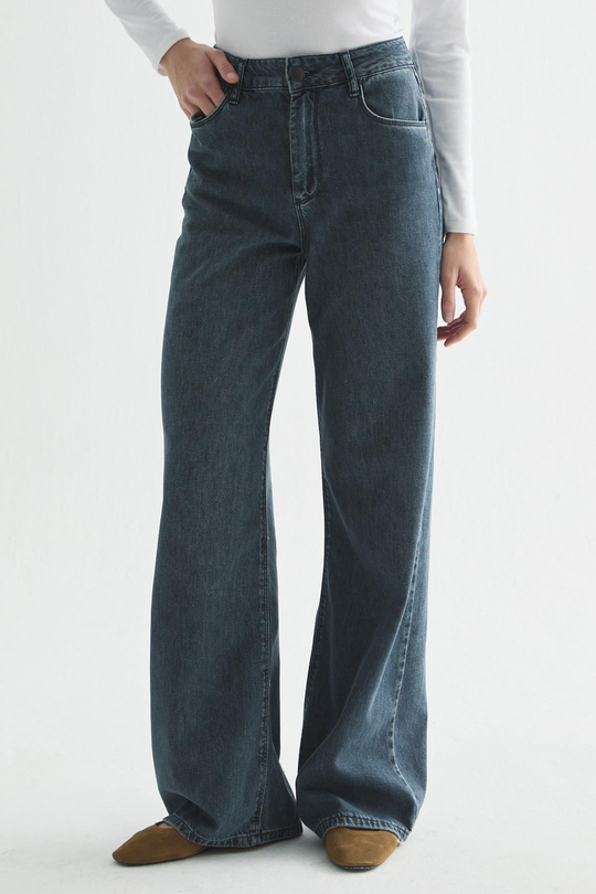 RELAXED KESİM WIDE LEG JEAN İNDİGO