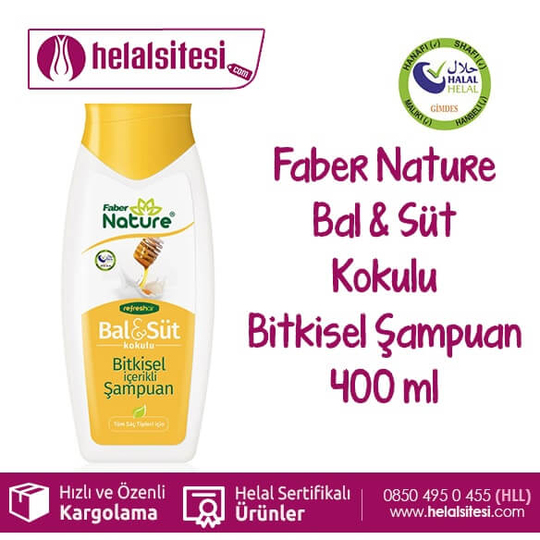 Naturex Bitkisel Şampuan 400Ml (Ballı/Sütlü) helalsitesi.com