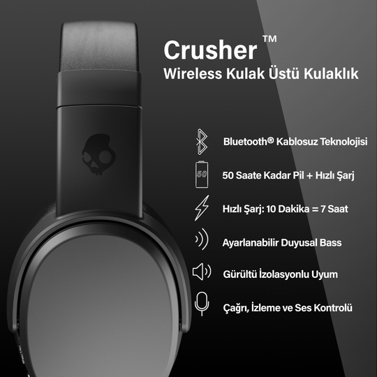 Crusher Wireless Kulak Üstü Kulaklık