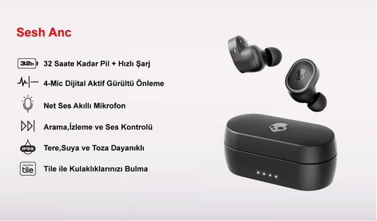 Skullcandy Sesh ANC Tws Kablosuz Kulak İçi Kulaklık