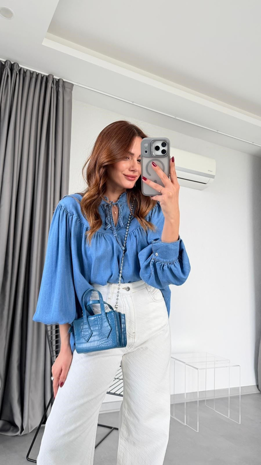 Denim Oversize Gömlek