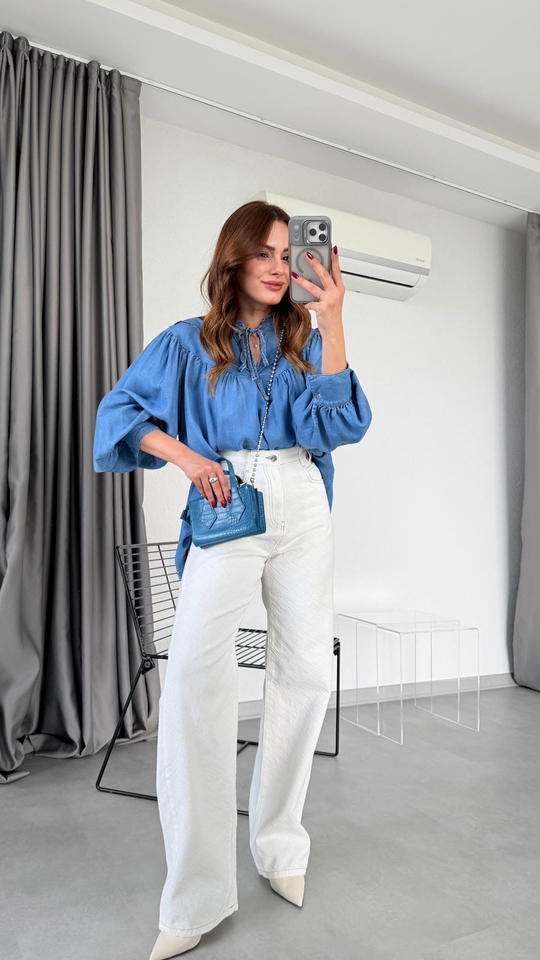 Denim Oversize Gömlek