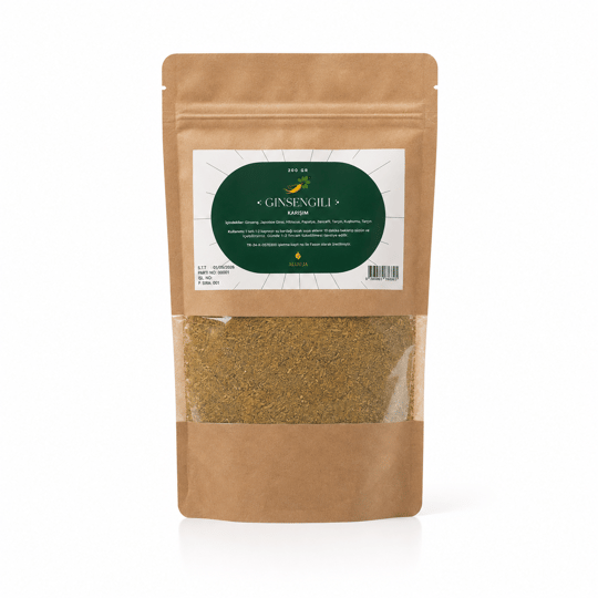 Ginsengli Doğal Bitkisel Toz Karışımı 200 Gr.