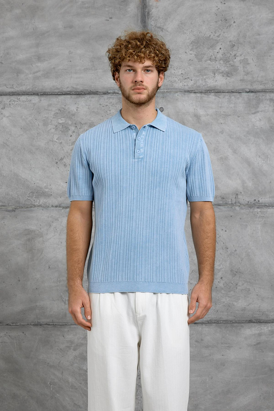 Bebe Mavisi DP OVERSIZE POLO YAKA TSHIRT
