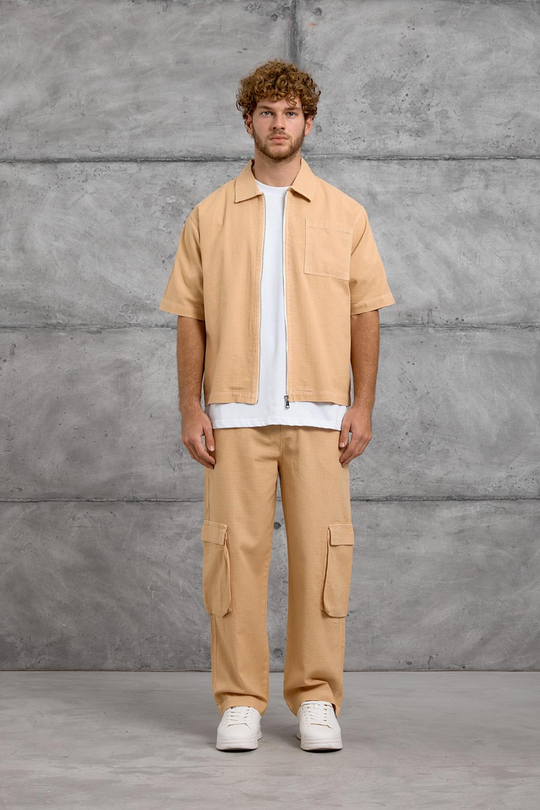 Turuncu DOKUMA KUMAŞ OVERSIZE TAKIM