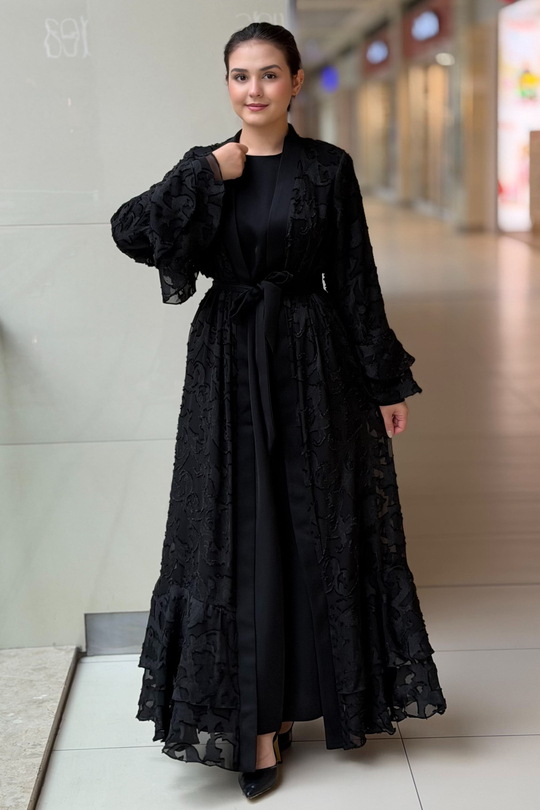 Matex İçli Dışlı Yakma Abaya İkili Takım