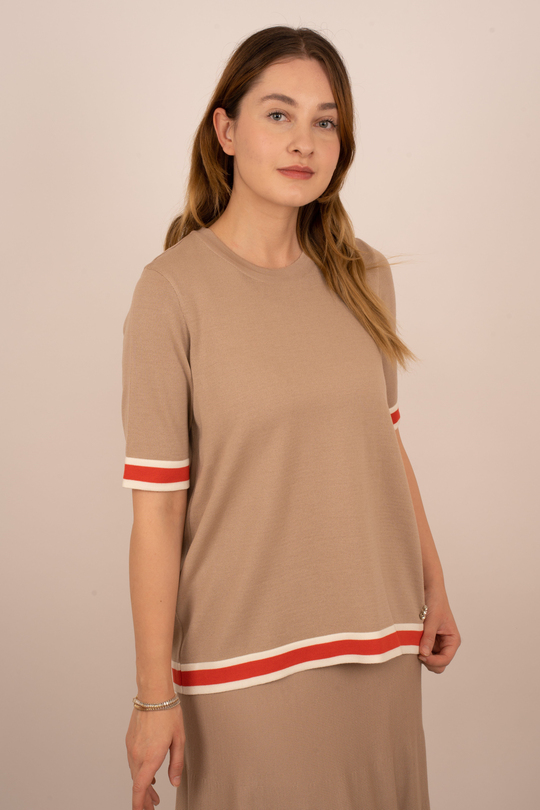 Missdalida 6047-23K Kısa Kollu Triko Tunik