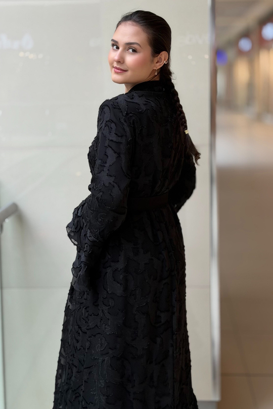 Matex İçli Dışlı Yakma Abaya İkili Takım