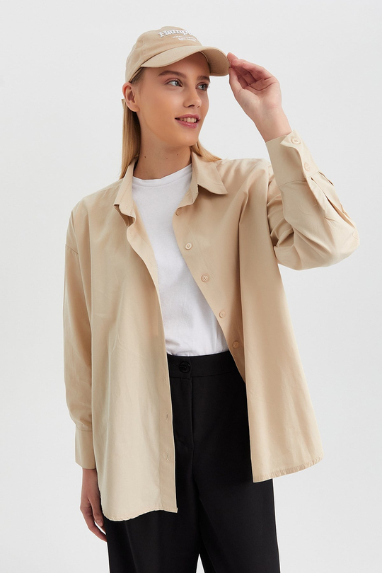 Basic Gömlek Bej