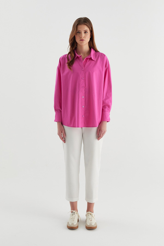 Basic Gömlek Fuşya