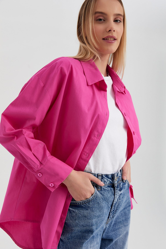 Basic Gömlek Fuşya