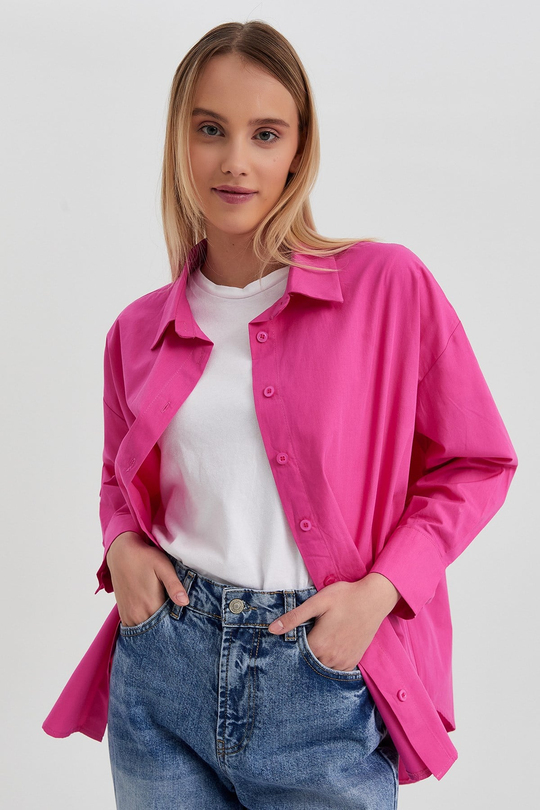 Basic Gömlek Fuşya