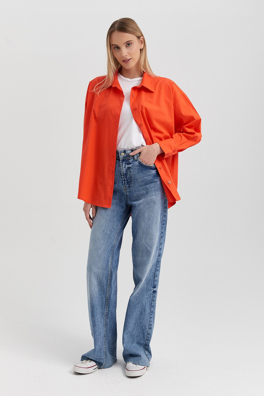 Basic Gömlek Nar Çiçeği