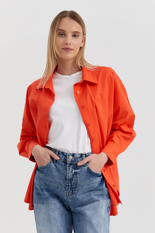 Basic Gömlek Nar Çiçeği