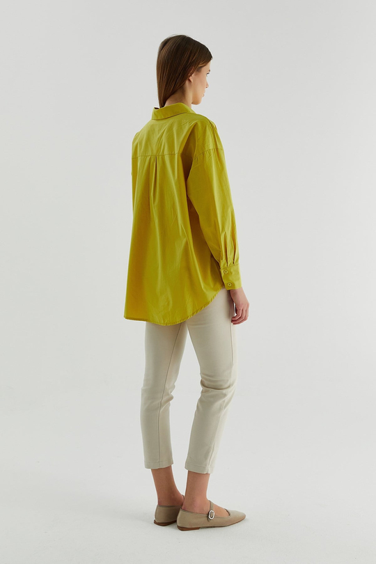 Basic Gömlek Yağ Yeşili