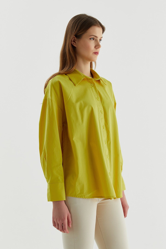 Basic Gömlek Yağ Yeşili