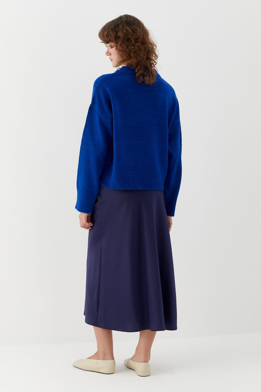 Basic Triko Kazak Saks Mavisi