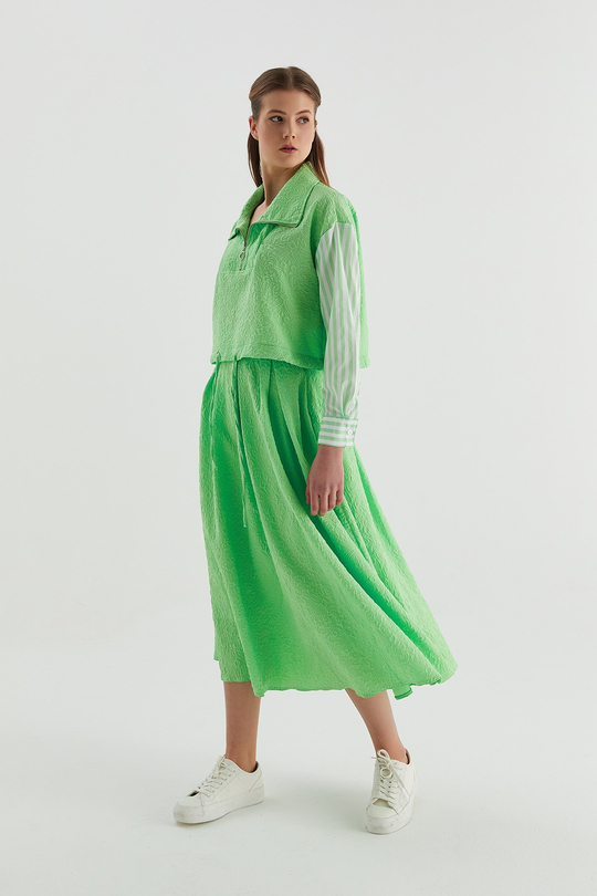 Brokar Crop Tunik Mint