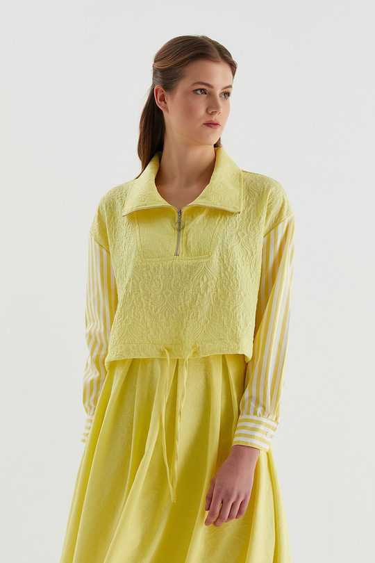 Brokar Crop Tunik Sarı