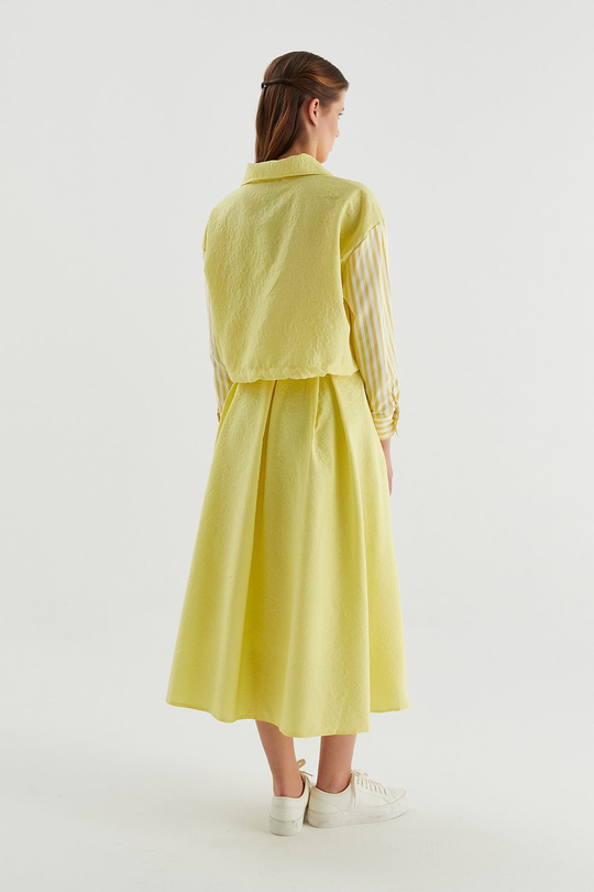 Brokar Crop Tunik Sarı